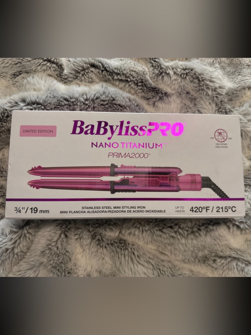 BaBylissPRO Nano Titanium Pink Hair Straightener LIMITED EDITION